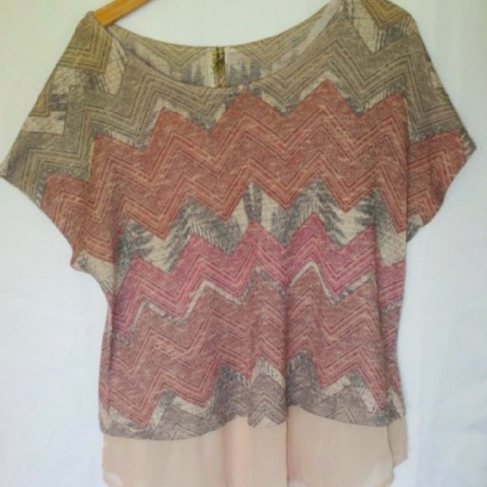 PerCeption Concept Short Sleeve Sweater Blouse XL